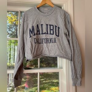 Brandy Melville - Malibu California Cropped Long Sleeve Shirt One Size